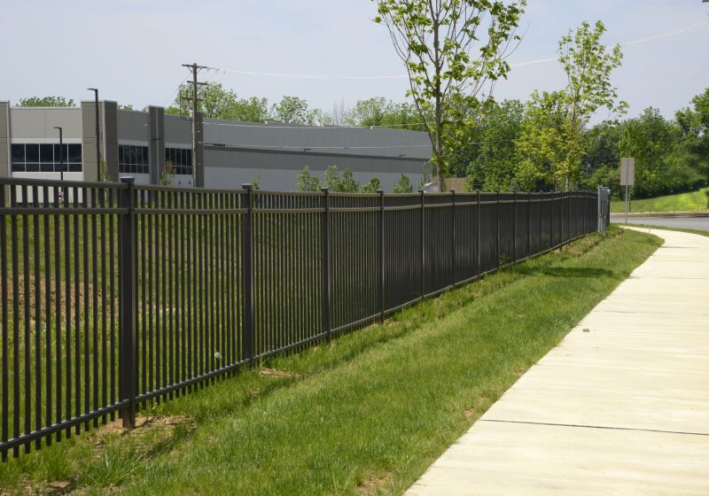 Security Fence Around a Commercial Site