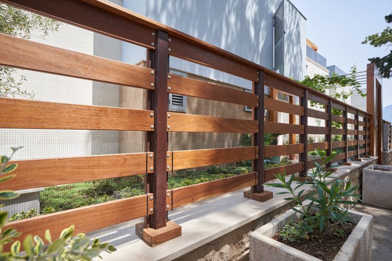 Wood Slat Fence Installation